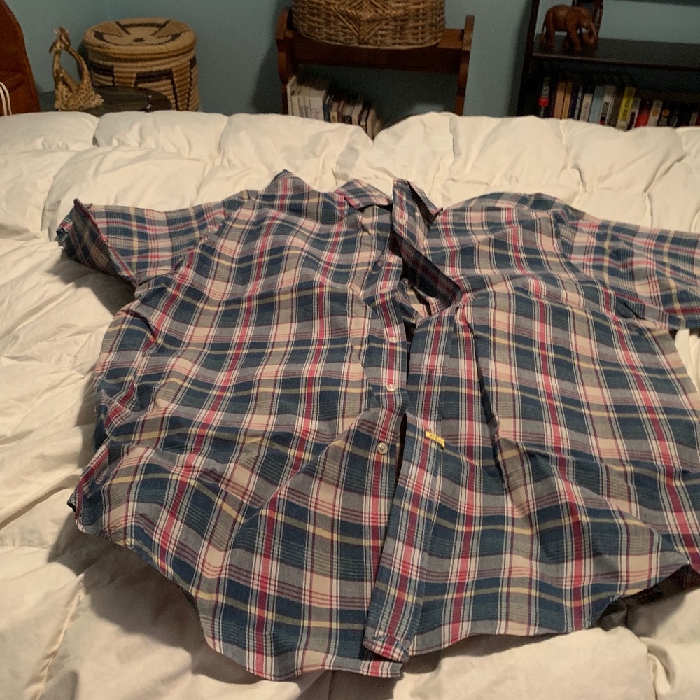 RALPH LAUREN POLO Men's Blue SS Button Up. Size 2X